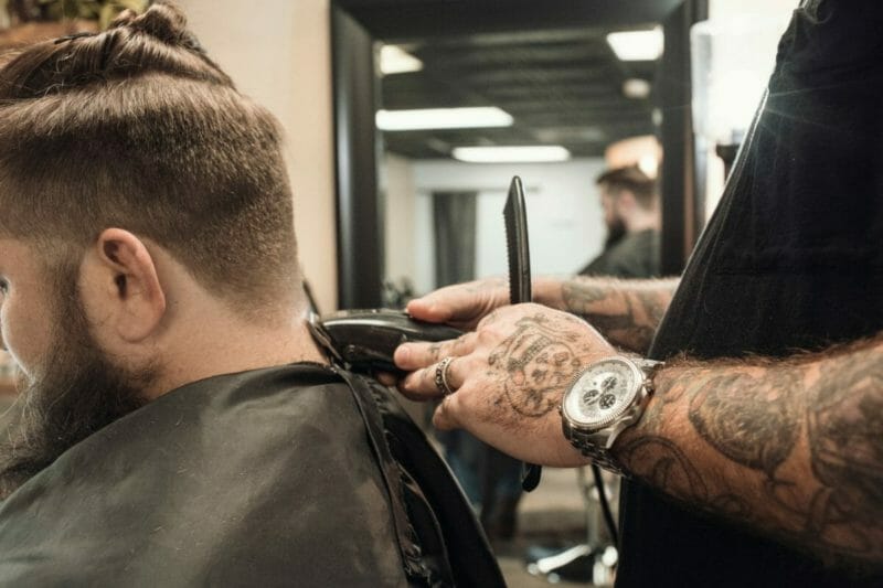 shaving with hair clippers